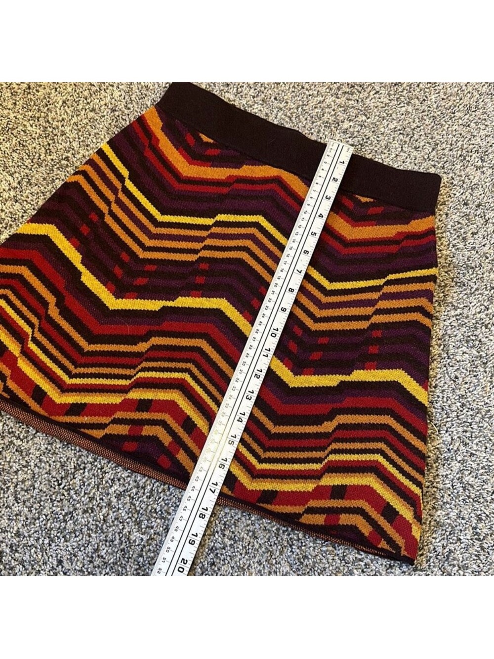 Title nine Chevron Knit Mini Skirt in Fall colors - Picture 3 of 5